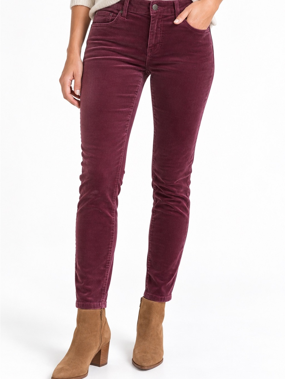 Anthropologie Pilcro Serif Legging Cords Burgundy Size 31